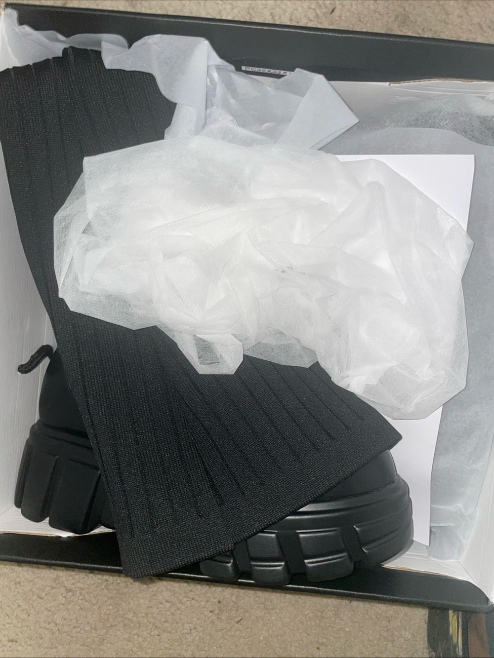 Fashion Nova Black Logo Shoe Box